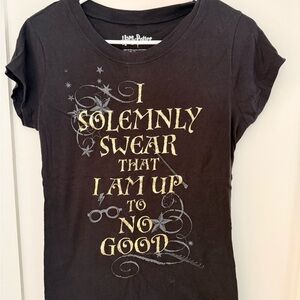 🛍️ Harry Potter Women's Black 'I Solemnly Swear' Graphic Tee